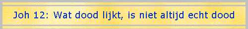 Joh 12: Wat dood lijkt, is niet altijd echt dood